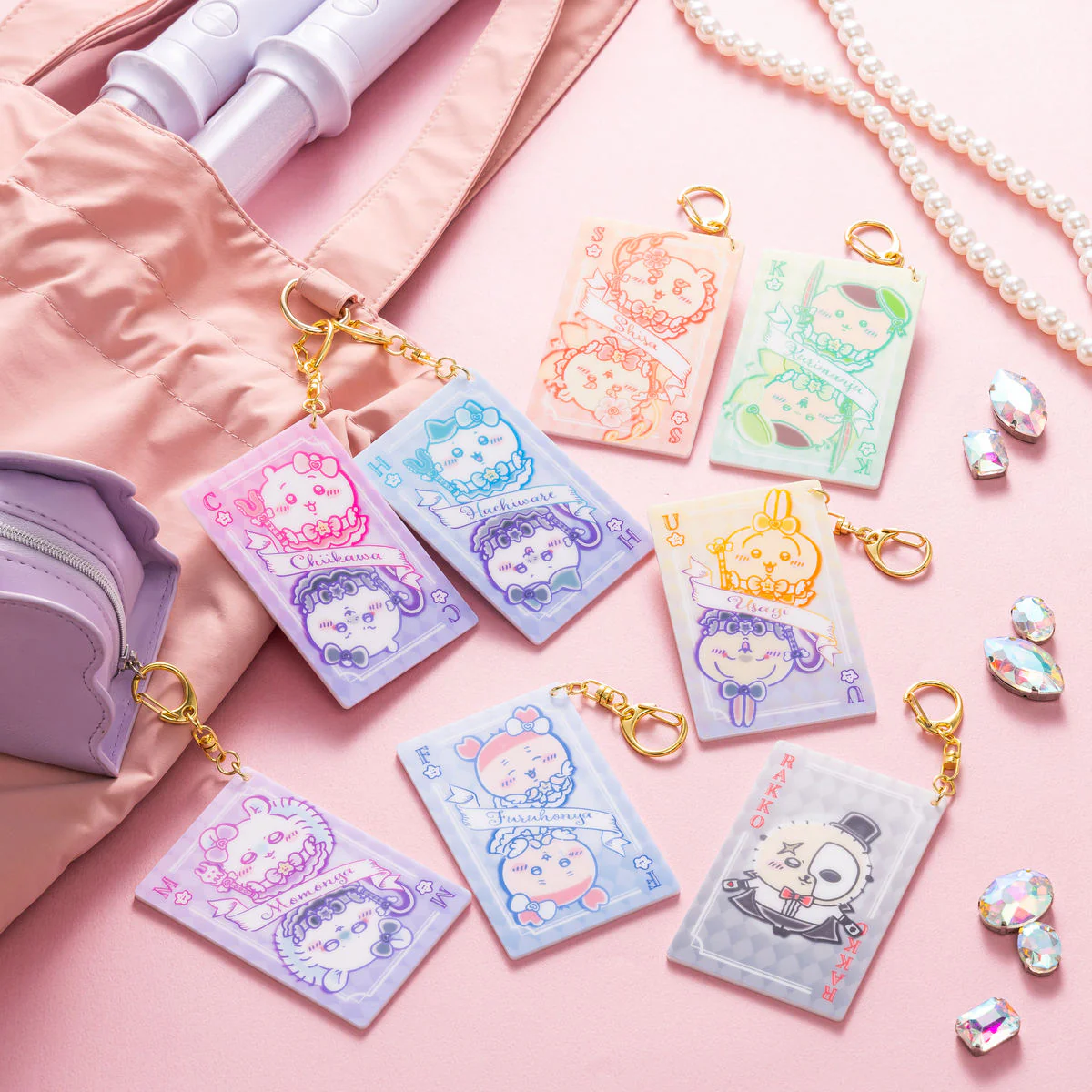 chiikawa|Magical Chiikawa Playing Card Style Acrylic Keychain|90×58mm approx.