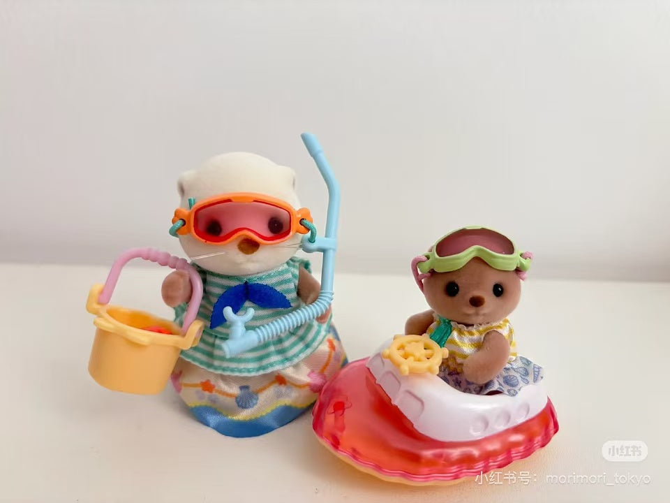 SylvanianFamilies|Sea Otter Sisters-Splashy Snorkel Set 5804