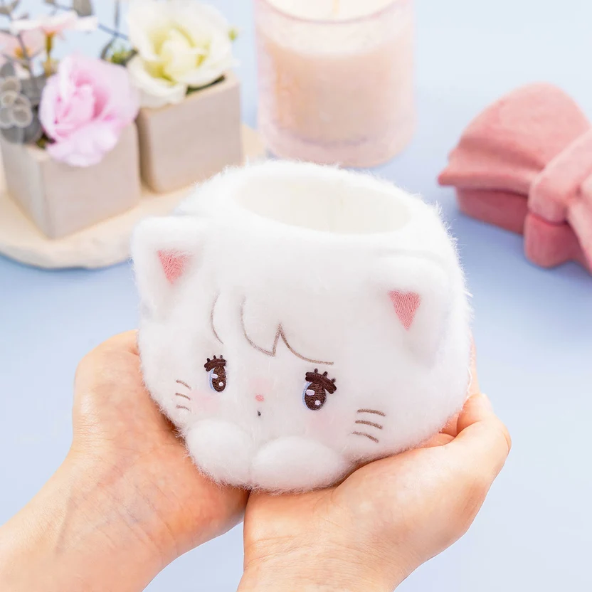 mikko illustrations|Lil ala mode Fluffy Plush Pen Holder|H100 x W120 x D120mm approx.
