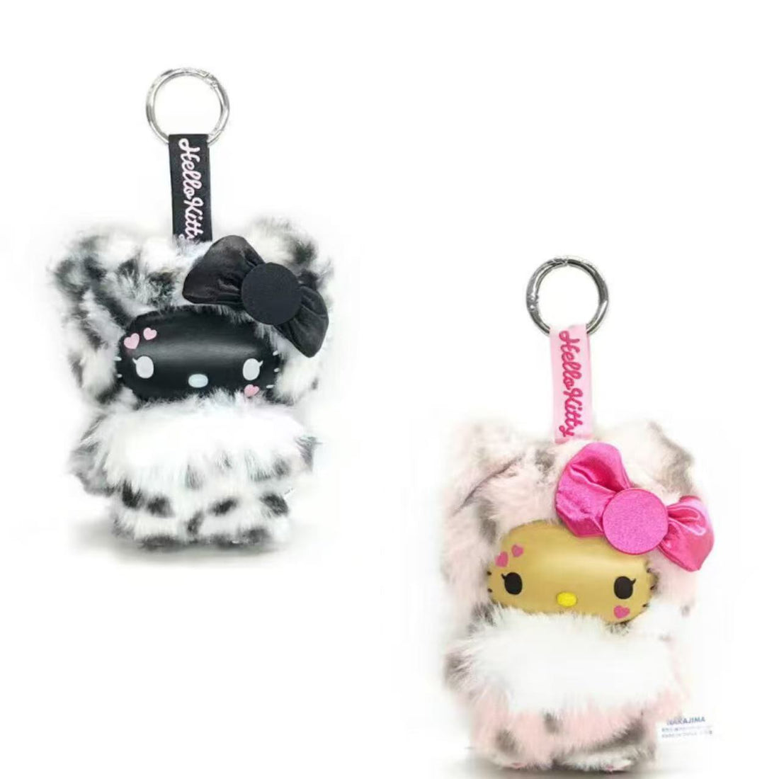 Sanrio|Hello Kitty Fine Face Leopard Mascot Holder /Plush Keychain|11×14×7cm approx.