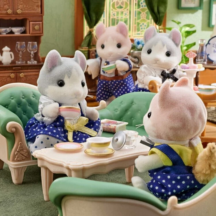 SylvanianFamilies|Curly ears cat Family Set