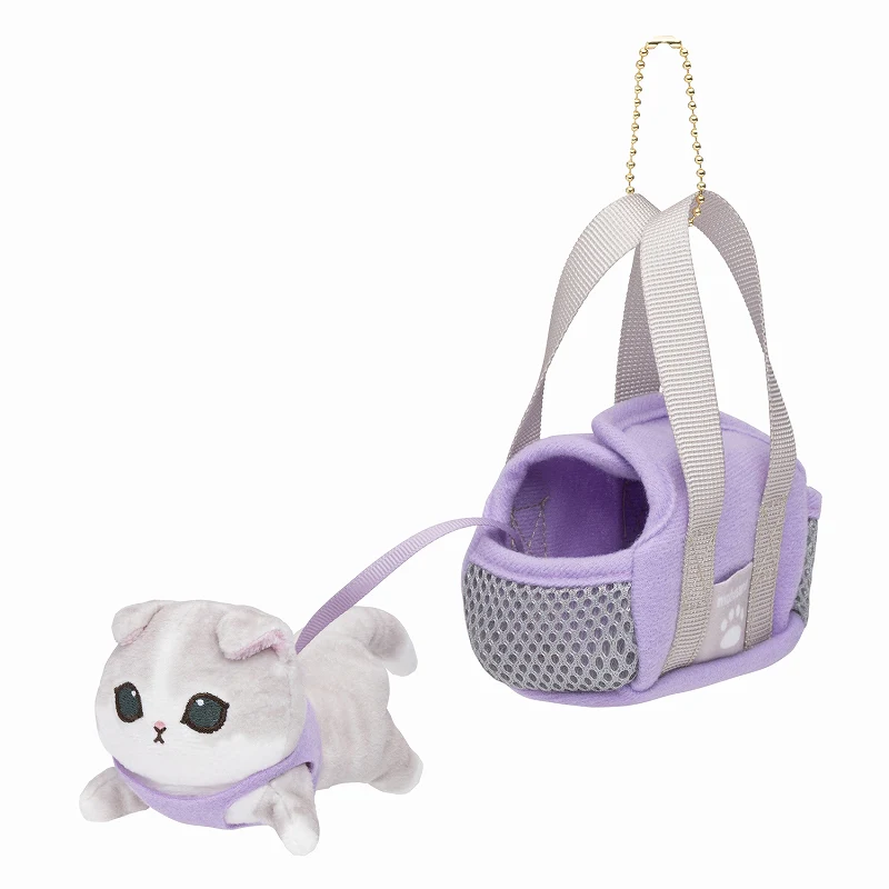 Mofusand|Nyanko Mascot with Outing Bag Mascot Holder /Plush Keychain|130×70×125mm approx.