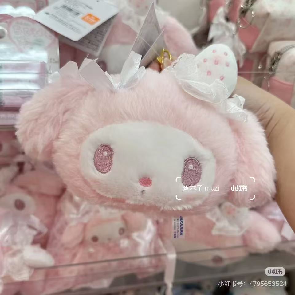 Sanrio|My Melody White Strawberry Tea Time Face Pass Case|H14cm x W21.5cm x D4.5cm approx.