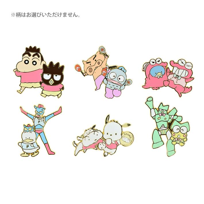 Crayon shin-chan|Sanrio Characters Happy Birthday Pin Badge, mystery bag/blind box/All 6 types|1pcs