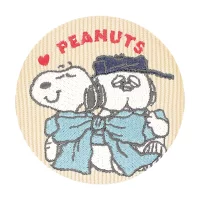 Snoopy|PEANUTS Corduroy Embroidered Tin Mirror|Φ75 x D5mm approx.