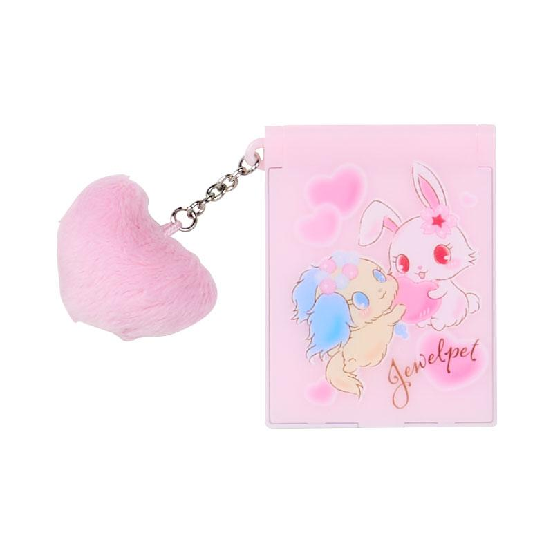 Sanrio三丽鸥|Secret Mini Mirror - Fluffy Heart Blind Box毛茸茸爱心系列平成复古可爱角色折叠随身镜子盲盒/全9种|1枚入