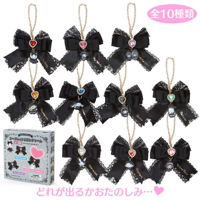 Sanrio|Original Secret Ribbon Charm - Enjoy Idol Gothic Night Party mystery bag/blind box/All 10 types|1pcs