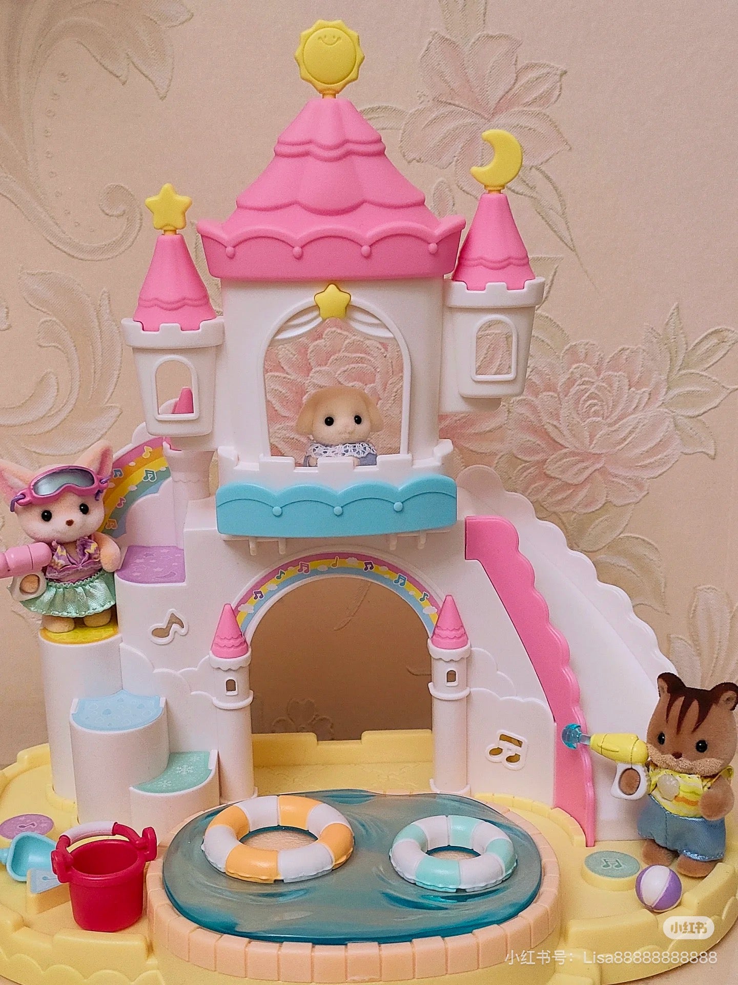 SylvanianFamilies|Nursery Sandbox & Pool/Flora Rabbit-5746