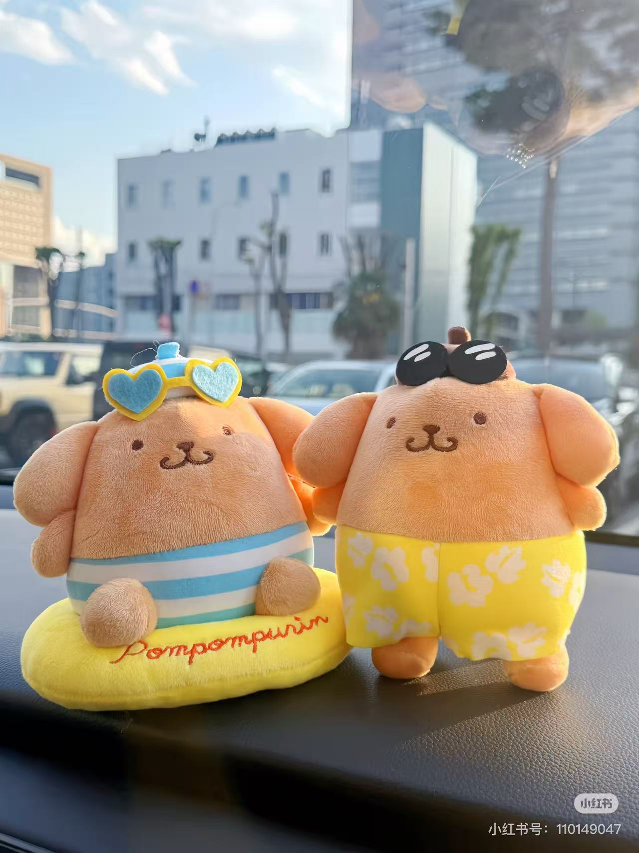 Sanrio|Avail summer tanned  swimming ring Mascot Holder /Plush Keychain