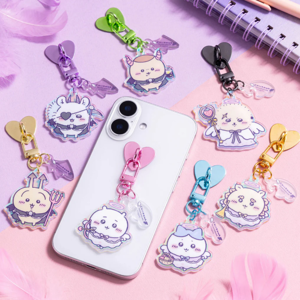 chiikawa|Angel♡Demon Mascot Holder /Plush Keychain|H100 x W55mm approx.