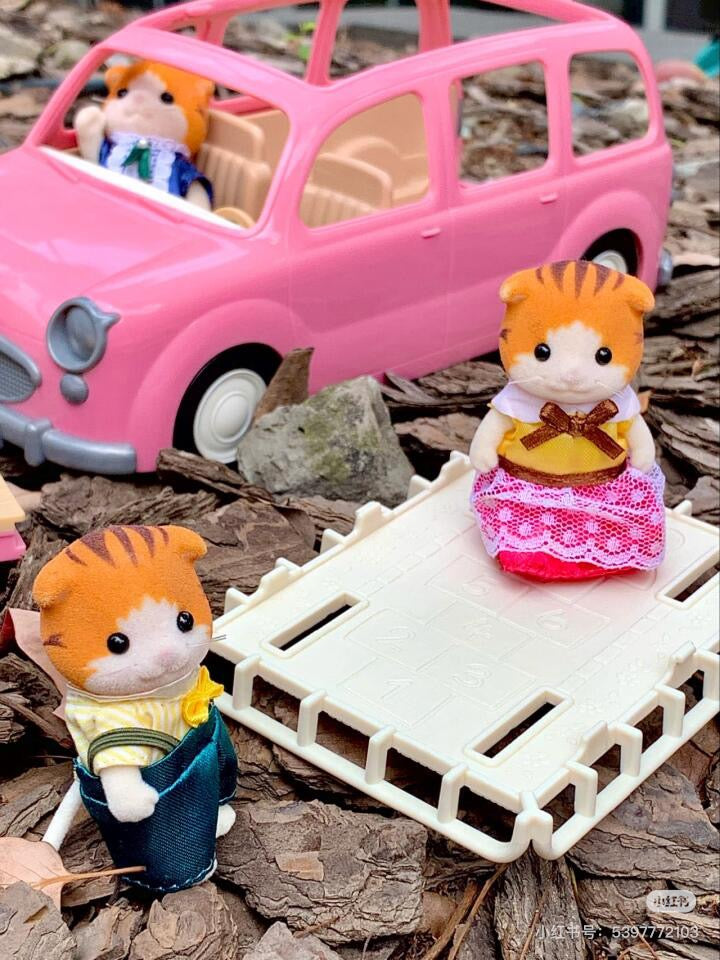 SylvanianFamilies森贝儿家族| Family picnic car粉色家庭野餐车套装玩具/过家家5535