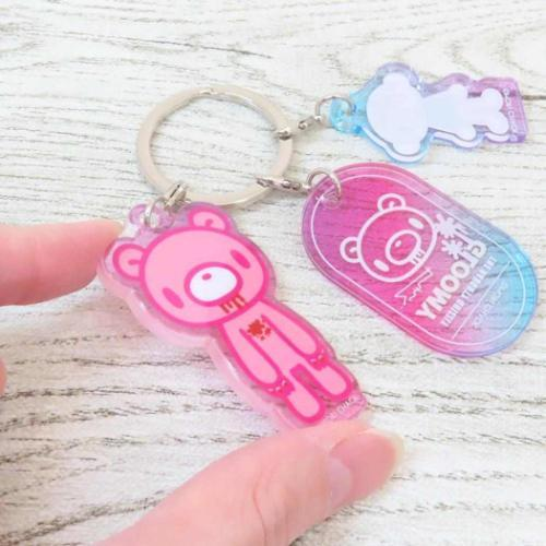 Gloomy Bear|3-Charm Keychain/Keyring|30x53x3mm approx.