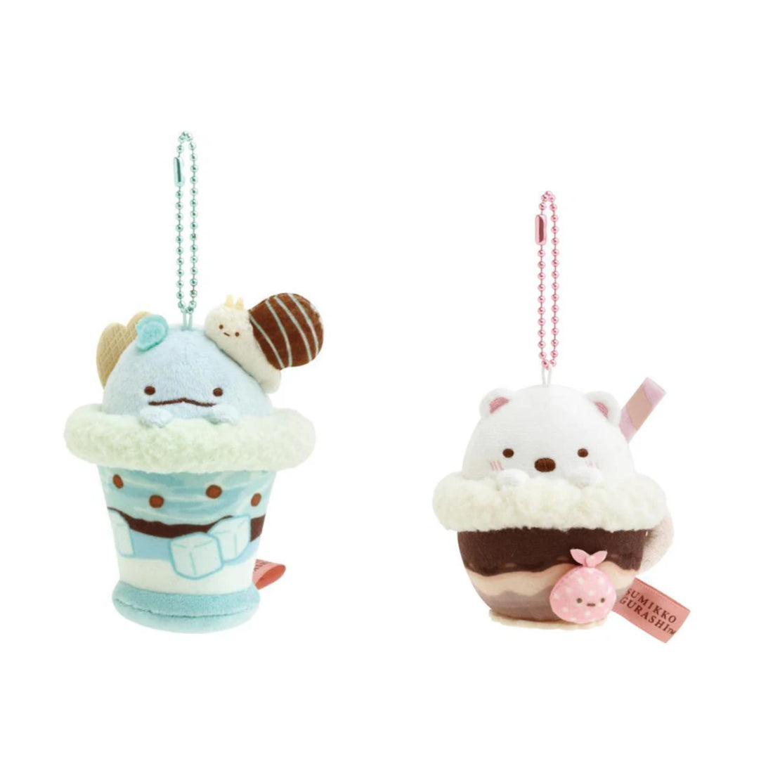 Sumikko gurashi|Tokage Lizard Mint Chocolate Parfait Plush Keychain San-X| 105×65×65mm approx.