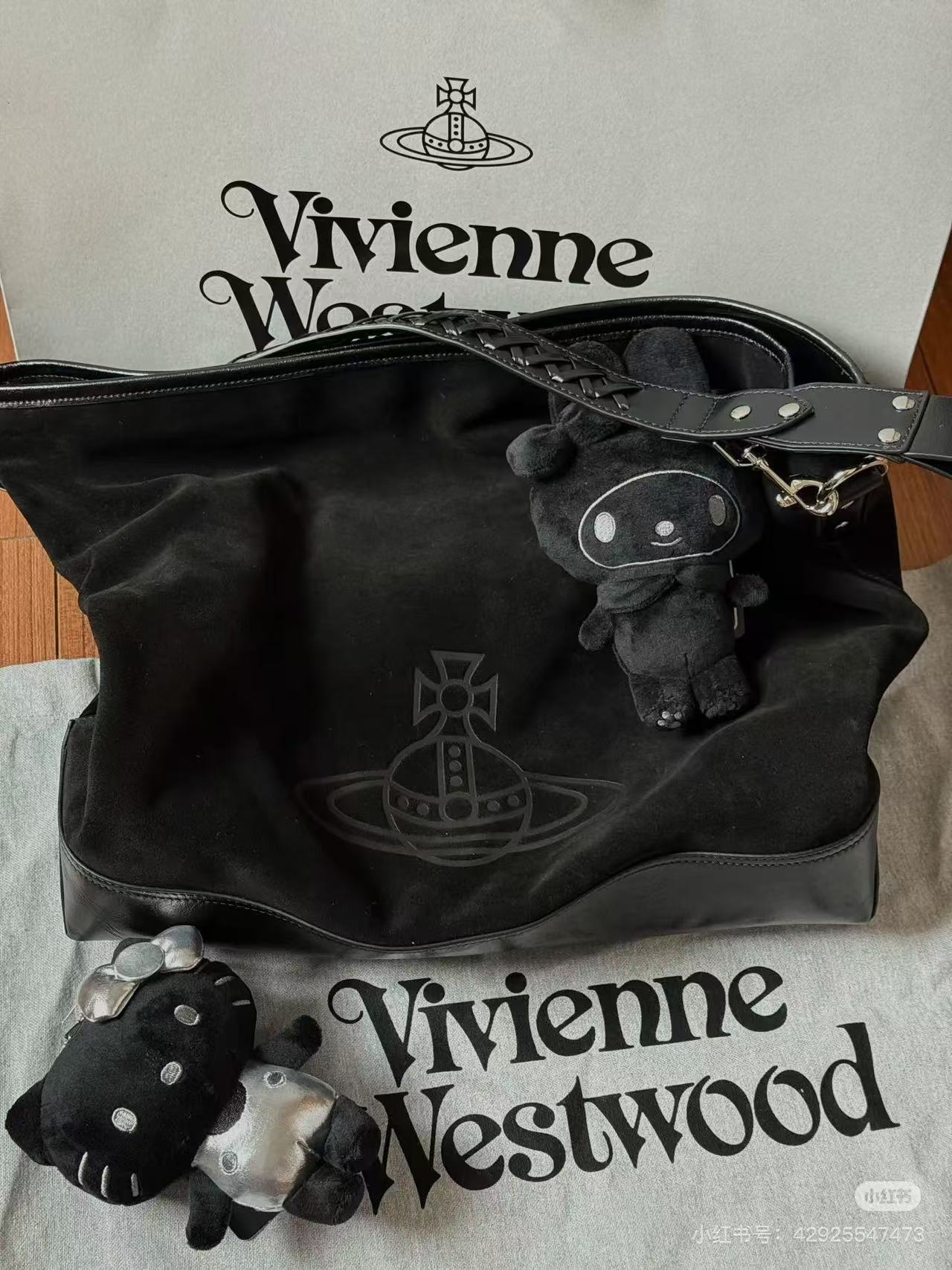 HelloKitty|avail black Mascot Holder /Plush Keychain