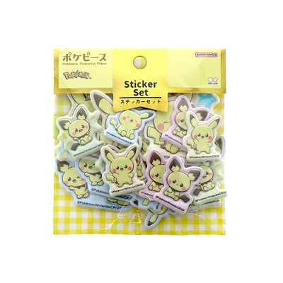 Pikachu|Flake Sticker Set|21 piece