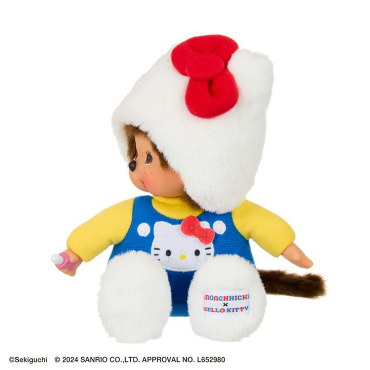 Monchhichi|Hello Kitty x Monchhichi Big Face Plush Toy|H18×W10×D7.5cm approx.