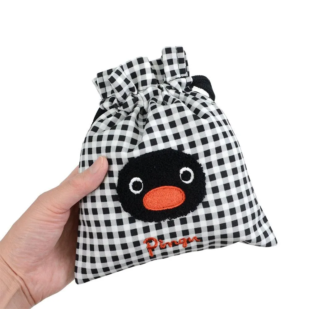 Pingu|embroidery drawstring bag|200mm x 170mm approx.