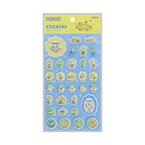 Snoopy|Peanuts Flock Stickers|90 x 155 x 1.5 mm approx.