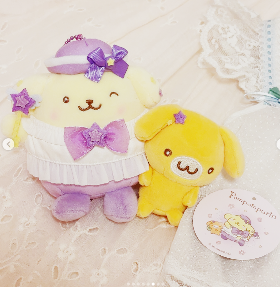 Sanrio|Pompompurin good friend Mascot Holder /Plush Keychain