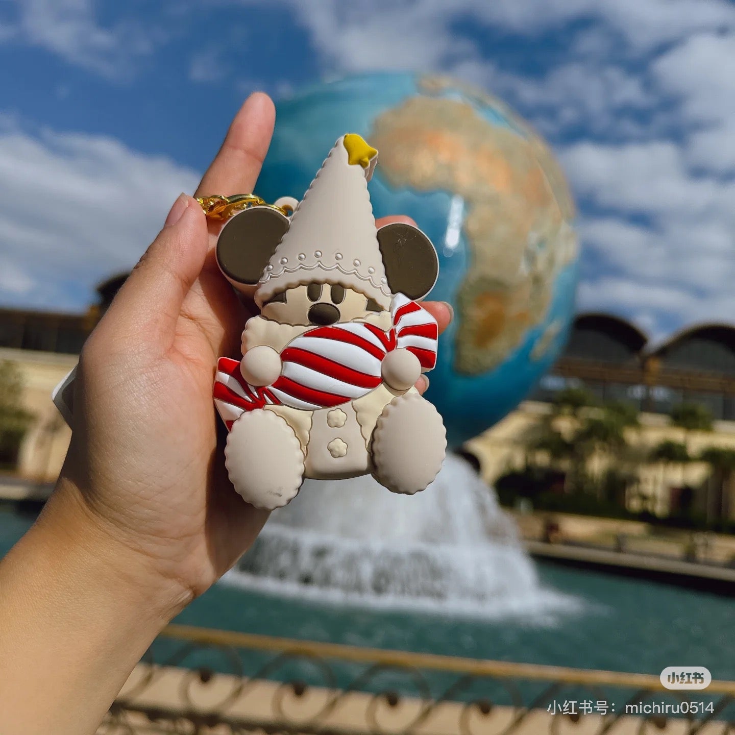 Disney迪士尼 |Merry Lil RingRing Mickey东迪2024圣诞精灵妖精米奇系列硅胶零钱包挂件/包挂/背面有拉链