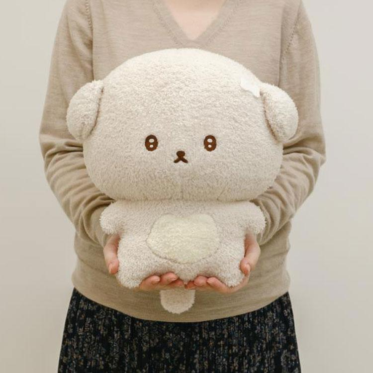 Ishiyowachan|San-X Plush Toy (M) - Ishiyowa-chan新角色软绵绵垂耳社恐小狗M号毛绒玩偶公仔/意志薄弱狗/内向修狗/表情好萌|约320×300×190mm