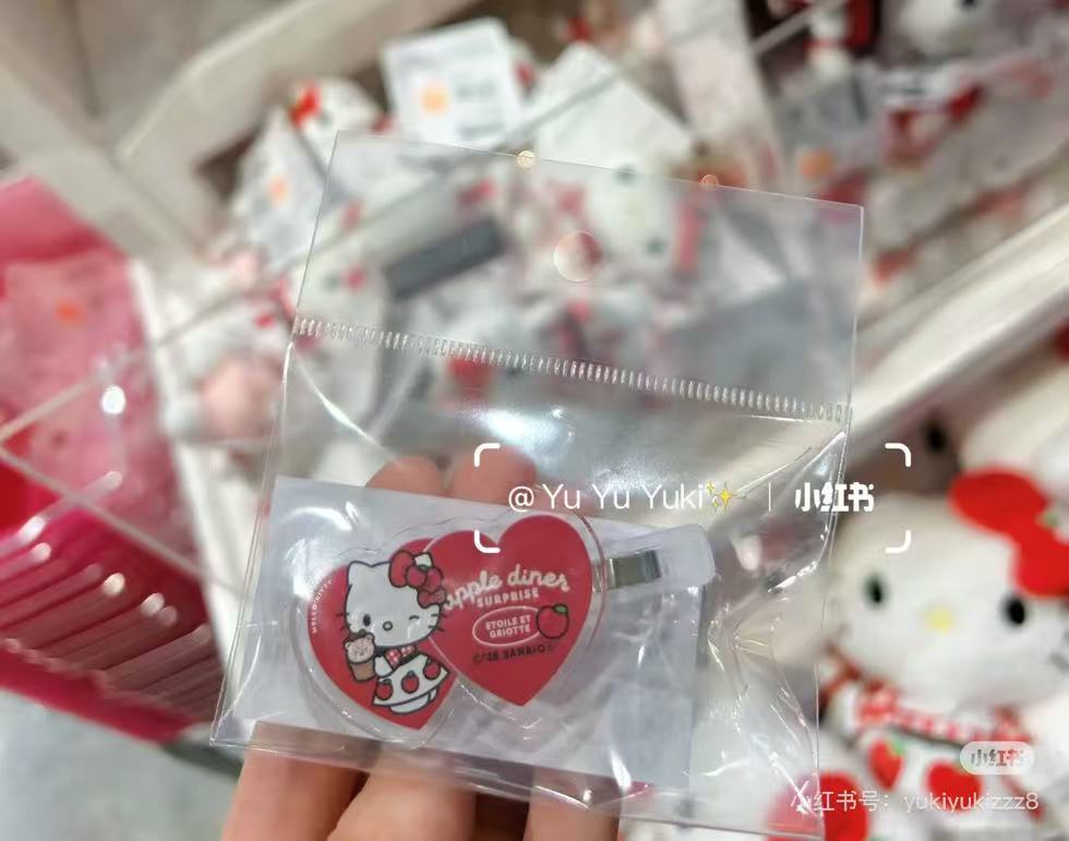 Sanrio|Apple Diner SURPRIZE Acrylic Multi-Clip|W47mm x H29mm approx.