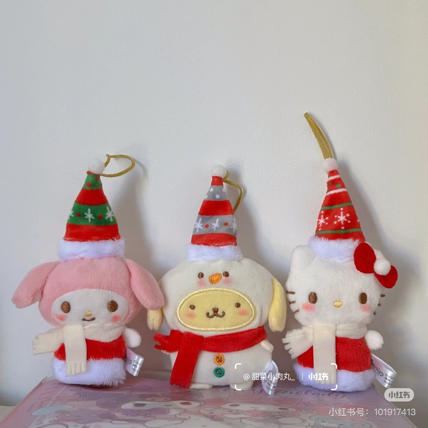 Sanrio三丽鸥|Secret Mascot Brooch - Christmas 2024 Blind Box圣诞限定毛绒玩偶挂件胸针盲盒/全8种|1枚入