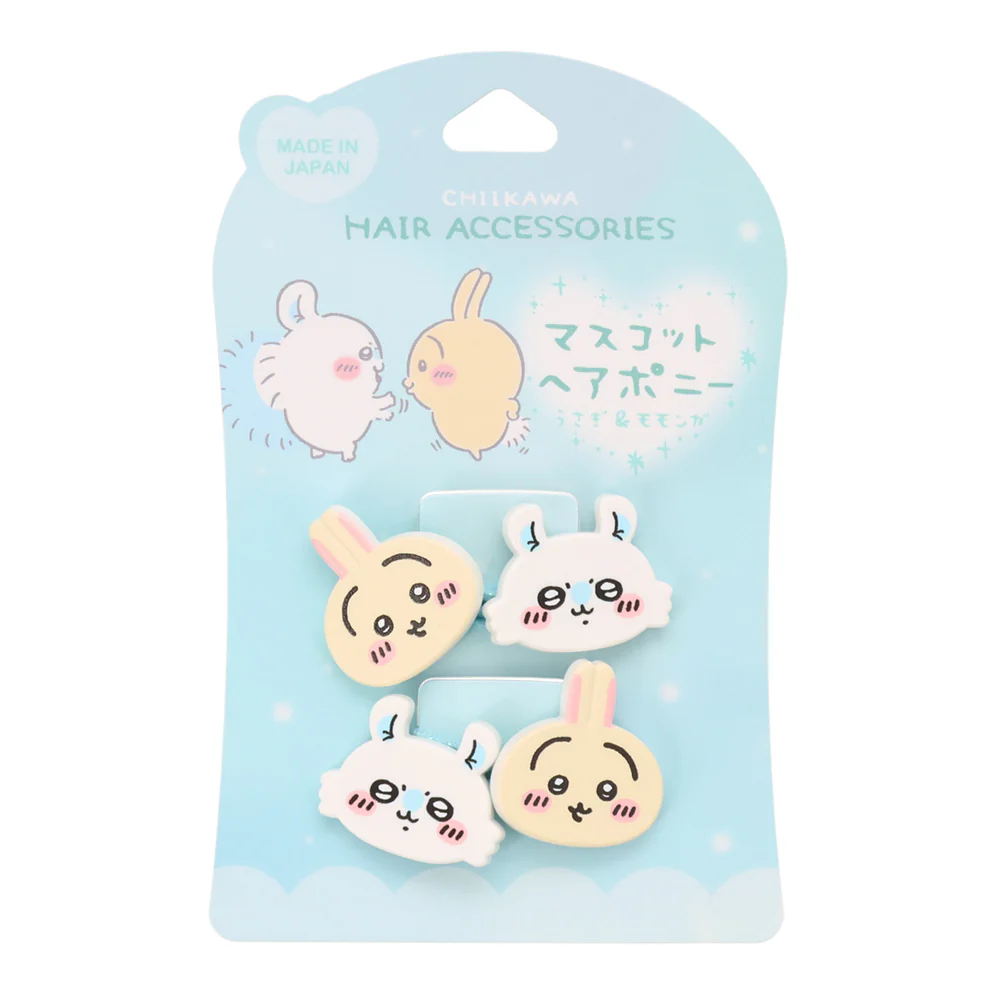 Chiikawa 吉伊卡哇|Mascot Hair Tie亚克力脸型发圈/发绳/1对|约各 H20 x W25