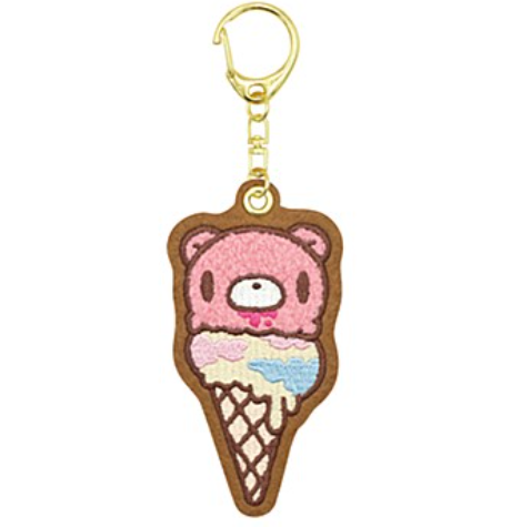 Gloomy Bear|Chenille Embroidery Felt Keychain/Keyring|10.2 x4.4 x 0.5cm approx.