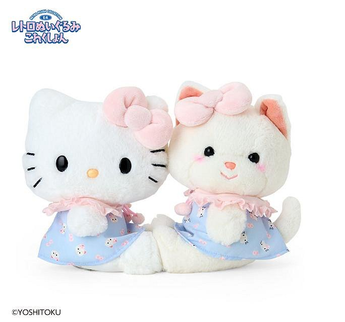 Sanrio|Hello Kitty Yoshitoku Retro Plush Collection Plush Set|27.0 x 19.0 x 10.8cm approx.