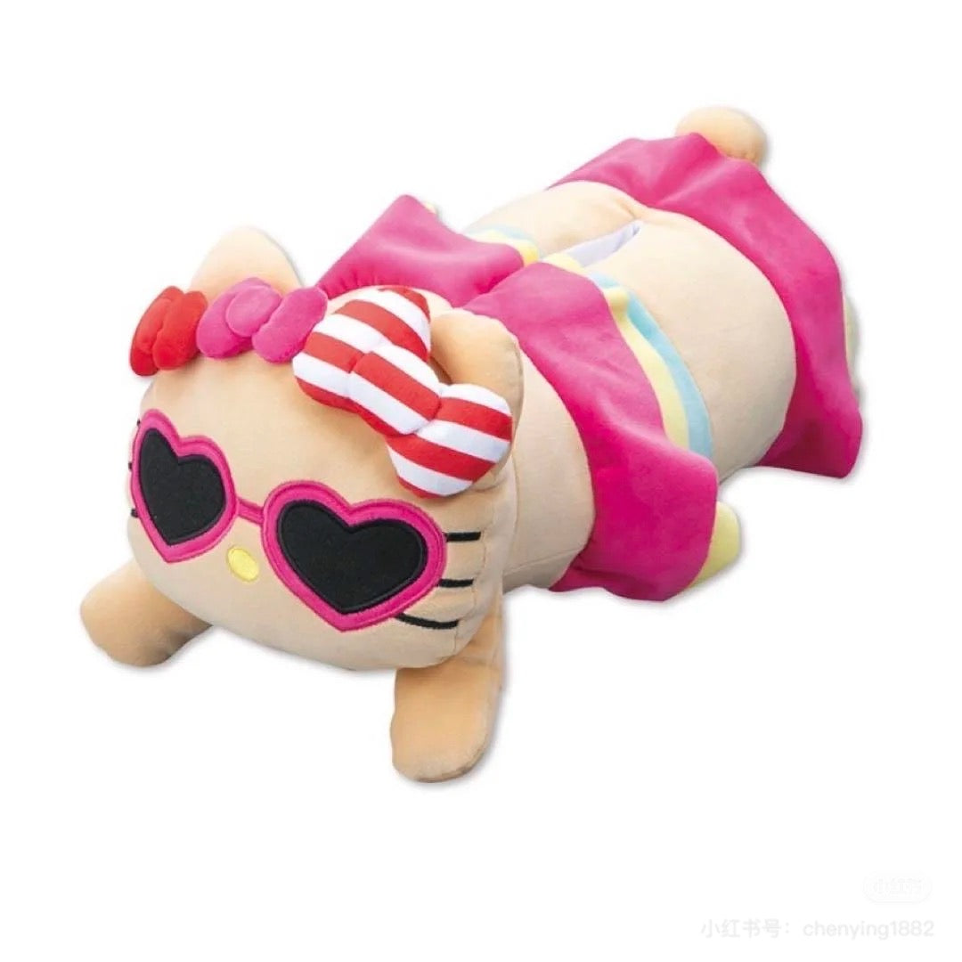 Sanrio三丽鸥|Avail联名黑皮hello kitty爱心墨镜趴趴凯蒂猫纸巾盒