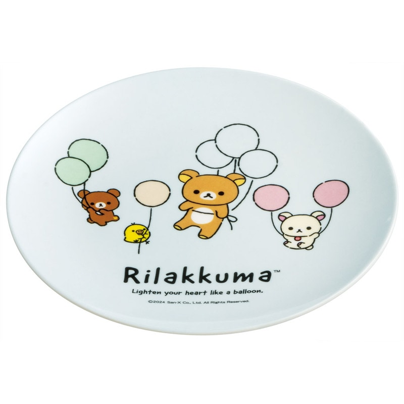 Rilakkuma|Main Plate Rilakkuma Skater Plate|Approx. 200 mm in diameter x 17 mm in height