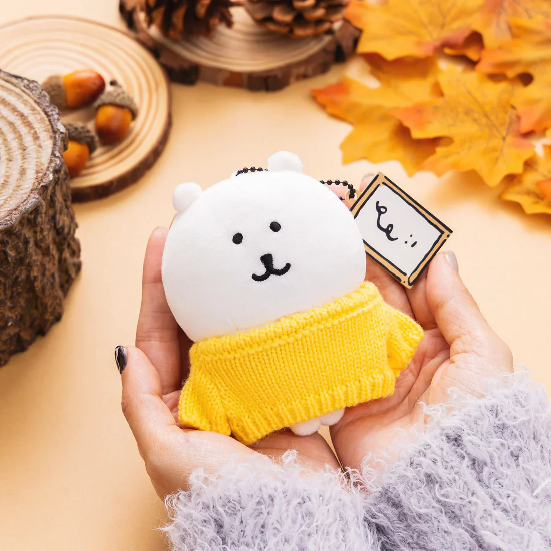 Nagano|Characters Joke Bear Wearing a Sweater Mascot Holder /Plush Keychain|H110×W100×D55mm approx