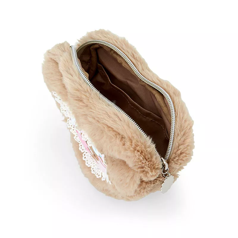 Sanrio三丽鸥|Pouch / Fluffy Heart毛茸茸爱心系列平成复古可爱角色零钱包/收纳包|约18×4.5×14.5cm
