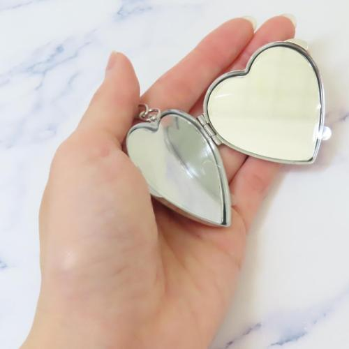 Snoopy|Peanuts Heart-shaped mirror keychain|50x95x8mm approx.