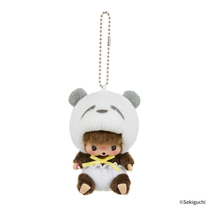 Monchhichi|Animal Bebichhichi SS Big Face Mascot Holder /Plush Keychain|H10.5 x W6.5 x D7cm approx.