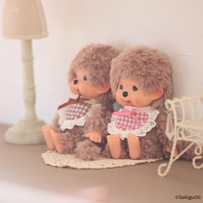 Monchhichi|Fluffy Curly-haired Sweet Brown Plush Dolls/Plush Toy|H19×W13×D7.5cm approx.