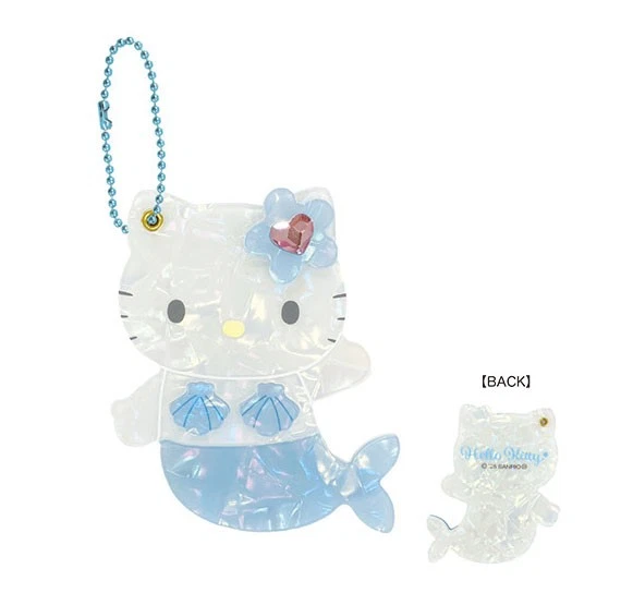 HelloKitty|Mermaid Shell Mirror Keychain/Keyring| H77 x W65 x D10cm approx.