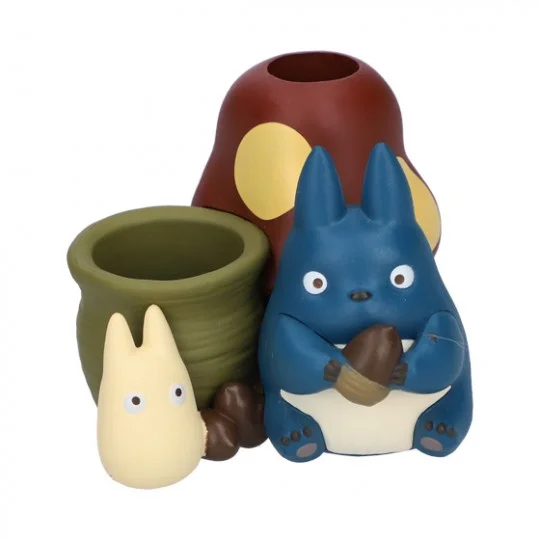 My Neighbor Totoro|Pencil holder figurines Middle & Little Totoro|H4.5 x W6.2 x D7cm approx.