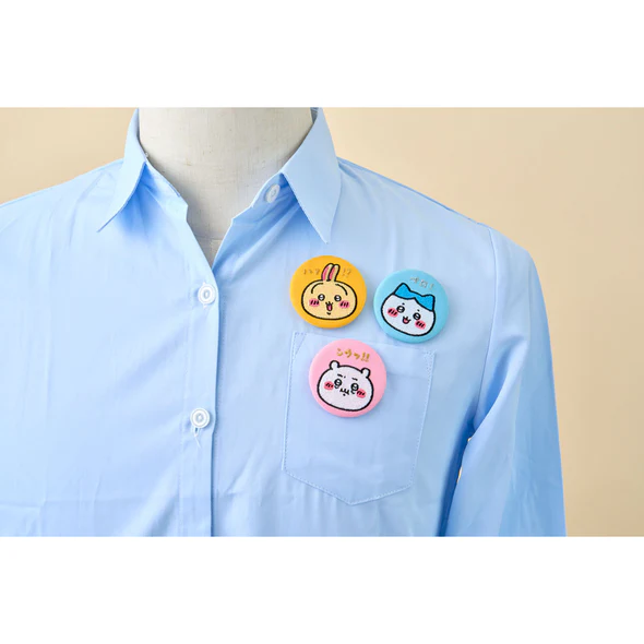 Nagano|chiikawa Embroidery Can Badge|50×D5mm approx.