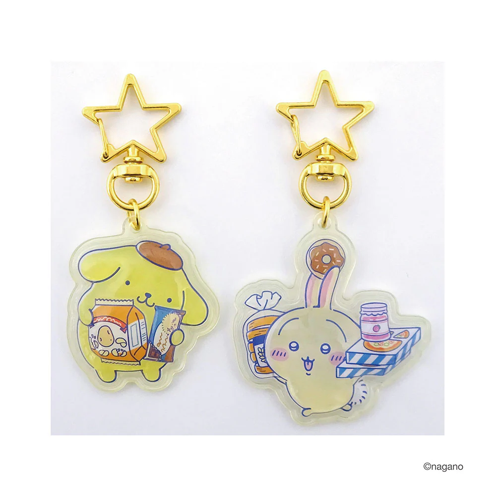 chiikawa|Sanrio Characters Plump Pair Keychains| H145 x W115 x D7mm approx.