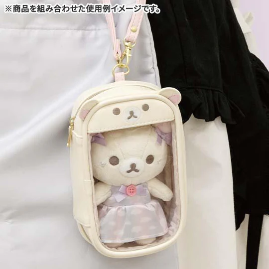 Rilakkuma轻松熊|Korilakkuma Plush Keychain Sky Cotton Candy San-X天空白云棉花糖系列毛绒玩偶挂件/包挂約H140×W100×D55mm