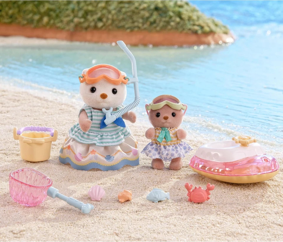 SylvanianFamilies|Sea Otter Sisters-Splashy Snorkel Set 5804