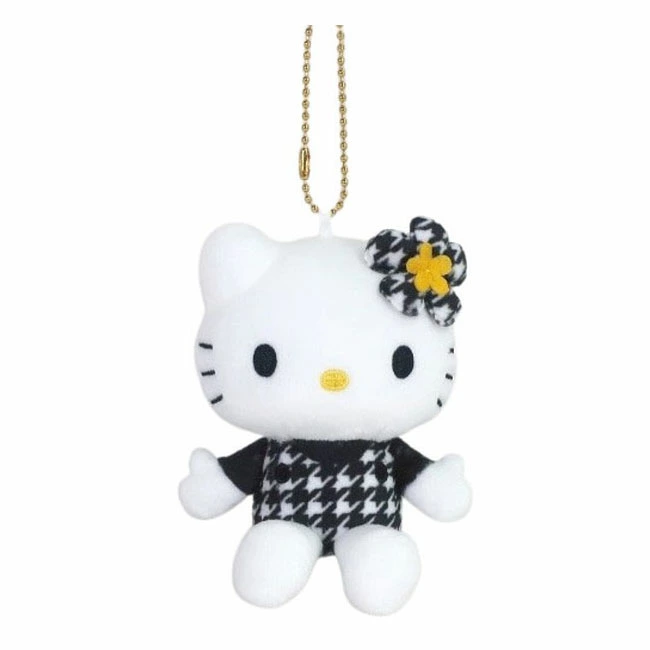 Sanrio|Hello Kitty 50th Anniversary Collection Standard Tokimeki Heisei Kogal Mascot Holder /Plush Keychain|10×8.5×4.5cm approx.
