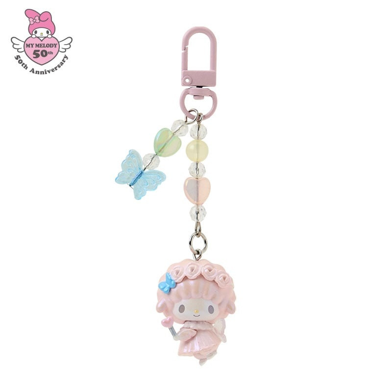 【limit 1/ entire series】Sanrio|My Melody 50th Anniversary keychain/ Phone Charm|W3.5 x D2 x H11 cm approx.