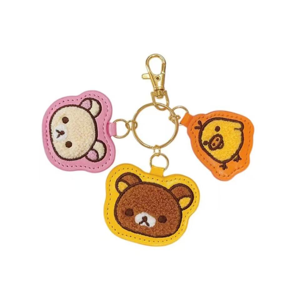 Rilakkuma|Korilakkuma Kiiroitori Keychain Sagara Embroidery|W70×H50mm approx.