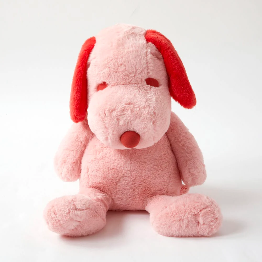 Snoopy|Peanuts "Happiness is a warm puppy.."pink Plush Dolls/Plush Toy |H38 x W25 x D24cm