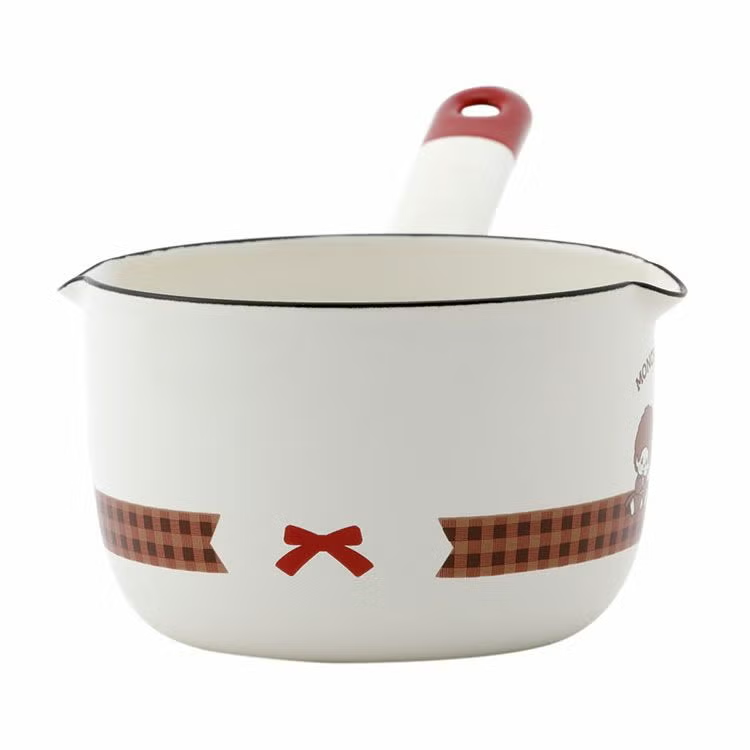 Monchhichi|Enamel Milk Pan|H8 x W24.5 x D14cm approx.