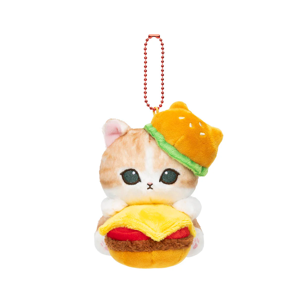 Mofusand|Diner Nyan Burger Mascot Holder /Plush Keychain|H120 x W90 x D120mm approx.
