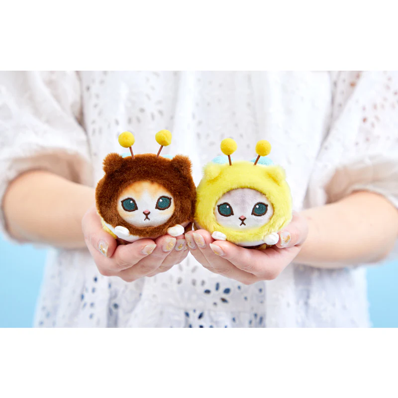 Mofusand|Mini Fluffy Plush Toy - Grey Cat : Bee | 6×7×9cm approx.